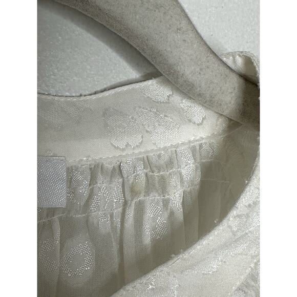 $375Frame Womens Silk Animal Print Long Sleeve Button Up Blouse Top White Sz M - Picture 4 of 8